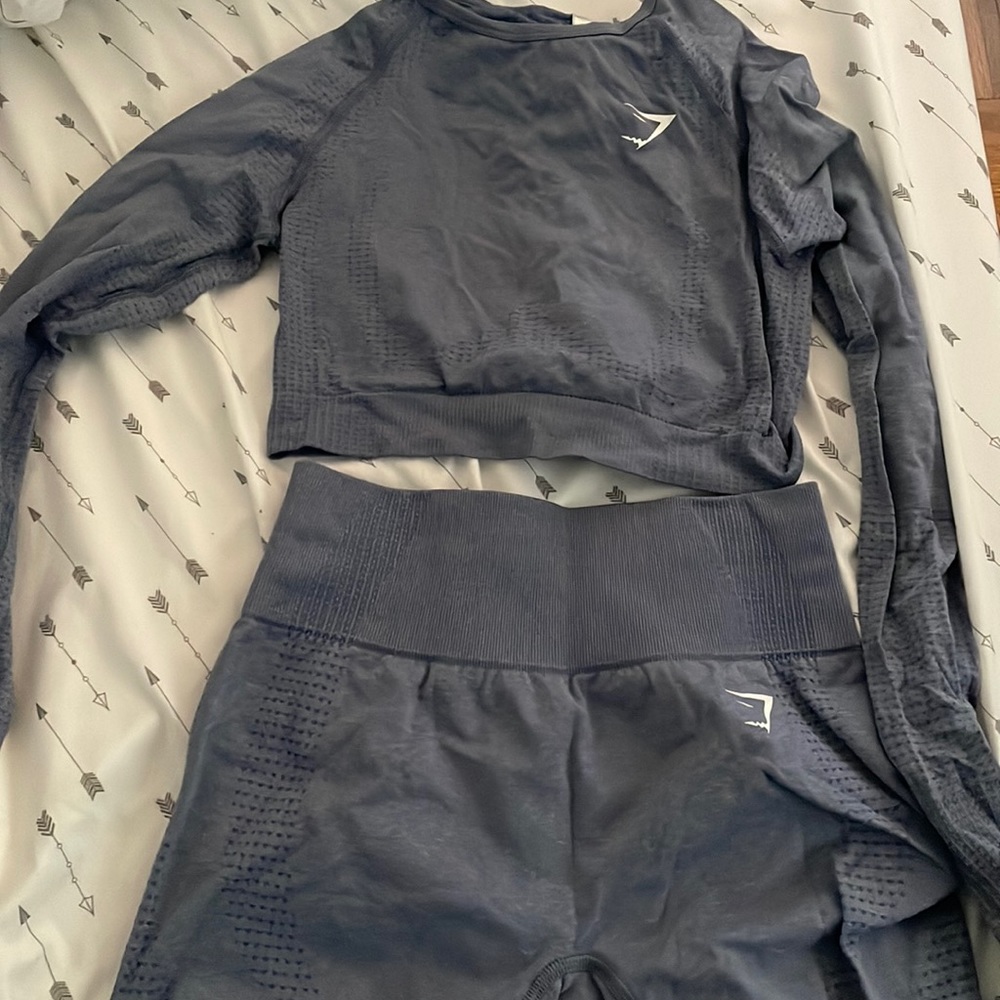 Gymshark vital seamless blue outfit size small